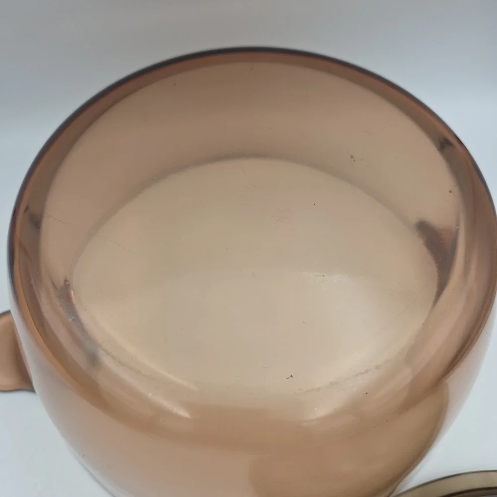 Corning Visions Ware Dutch Oven Stock Pot 4.5L PYREX Lid Amber Glass READ